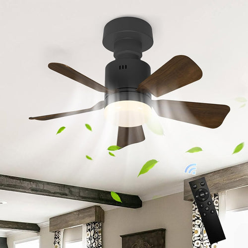 45cm Screw-In Ceiling Fan Light 4 Speeds 3 Colors Walnut