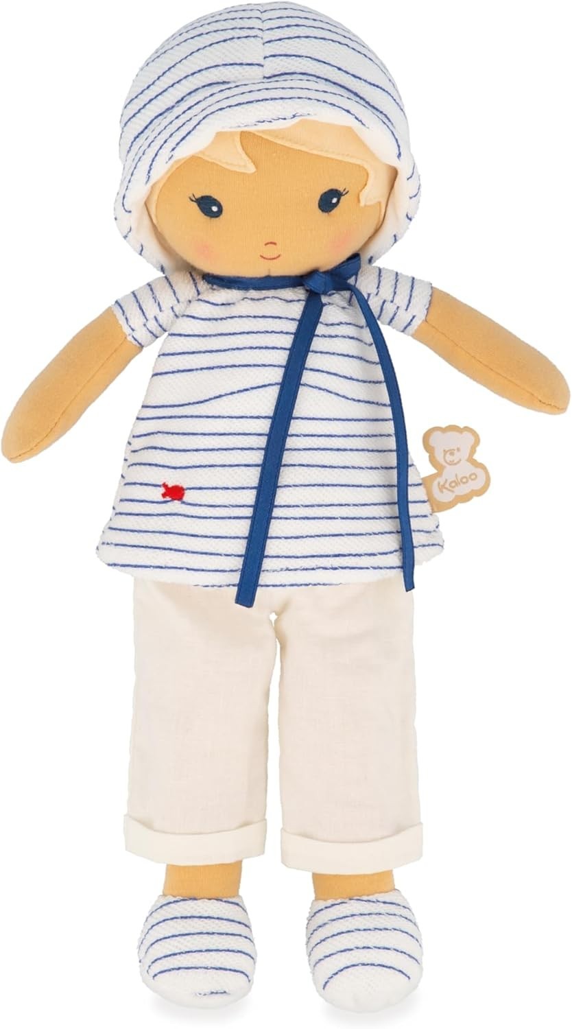 32cm Soft Fabric Rag Doll Sailor Outfit Personalised Ribbon Baby Gift Box