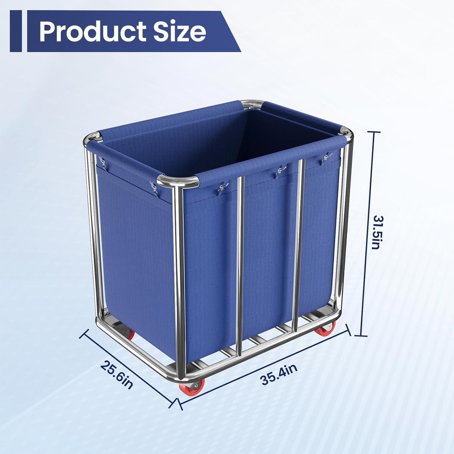 400L Heavy Duty Laundry Trolley on Wheels – Industrial Steel Cart 90×65×80cm