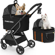 4 in 1 Pet Stroller Dog Cat Pushchair Detachable Carrier Foldable