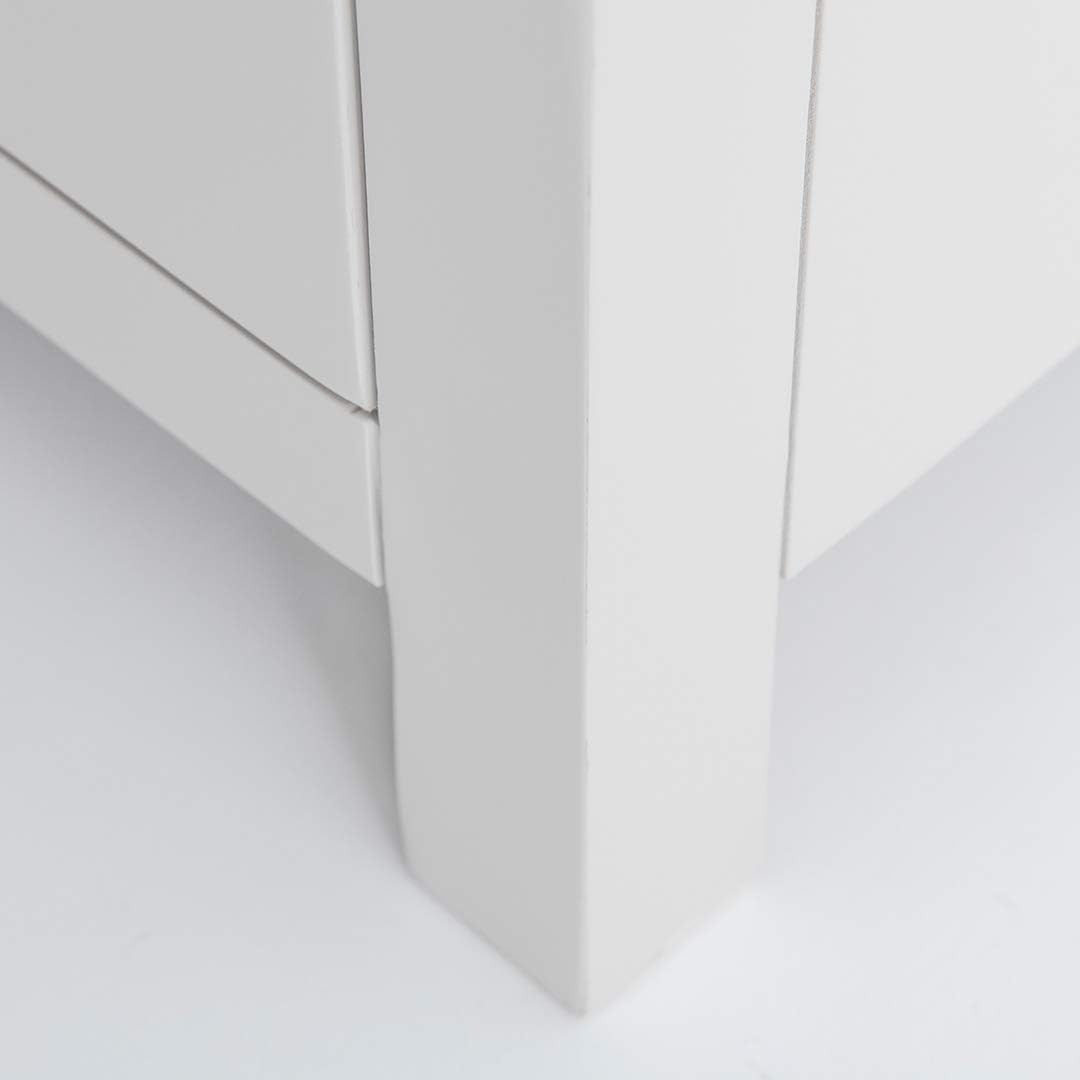 Grey 3 Drawer Bedside Table with Oak Top | Solid Wood Storage Unit