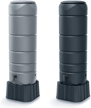 110L Rectangular Plastic Water Butt with 13-Piece Connection Kit Anthracite
