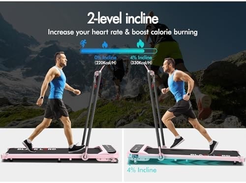 Under Desk Walking Treadmill 3.2HP 2-Level Incline LED Display Bluetooth