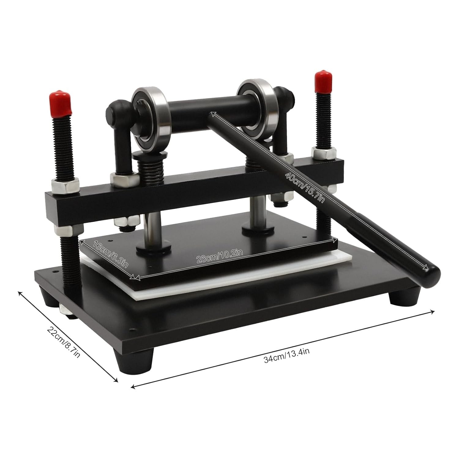 Manual Die Cutter 2T Leather Cutting Press Dual Guide Shaft Craft Clicker