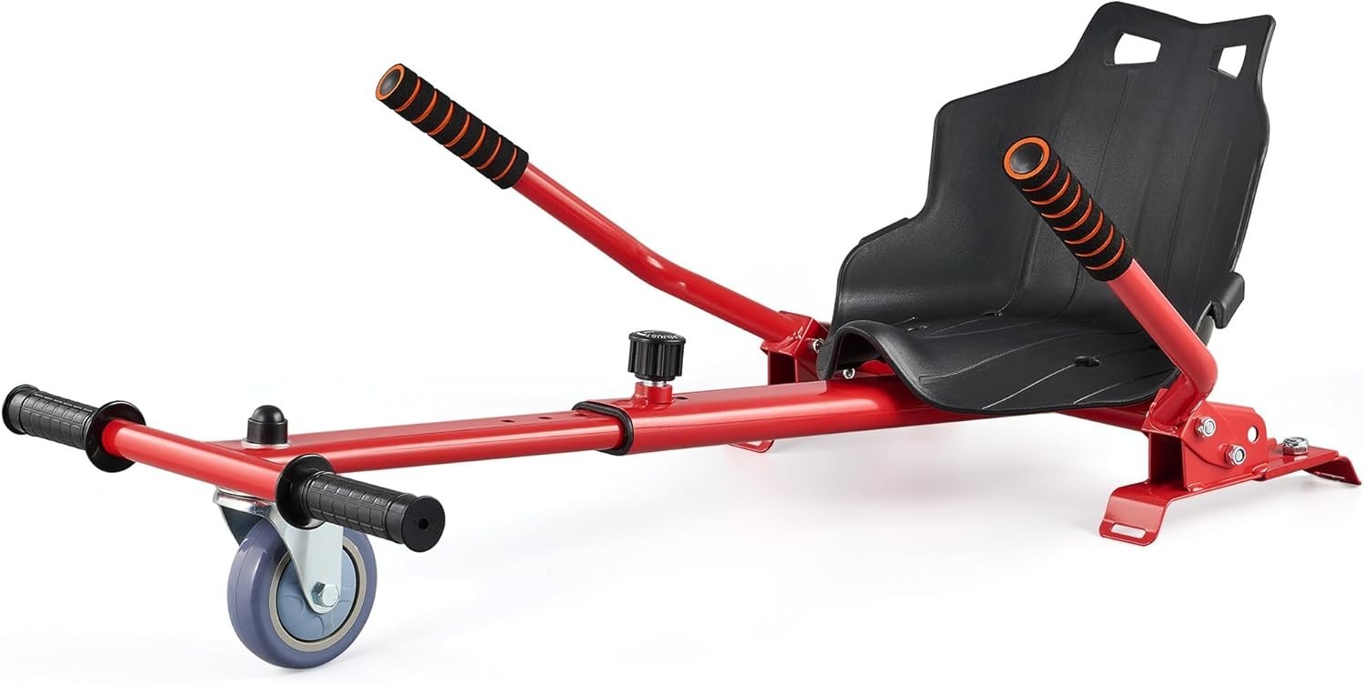 Hoverkart Attachment Seat for 6.5 8 10 Inch Hoverboard Red Adjustable