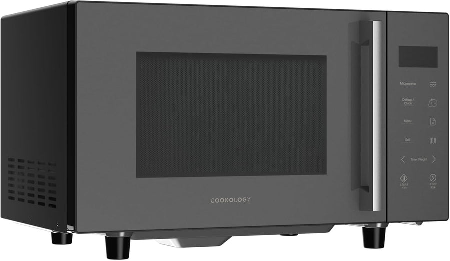 23L Flatbed Microwave with Grill Digital Display Grey 800W