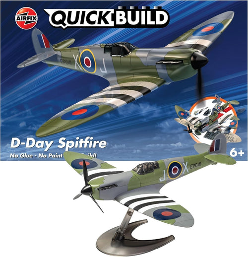 D-Day Spitfire Model Kit Snap Build Plane Kids 6+ No Glue War Aircraft Toy