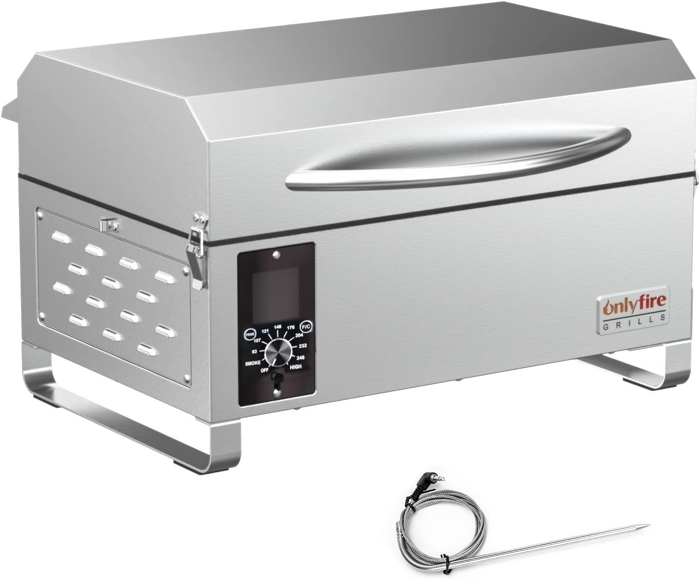 Portable Pellet Smoker BBQ Grill Tabletop 8-in-1 Outdoor Cooker