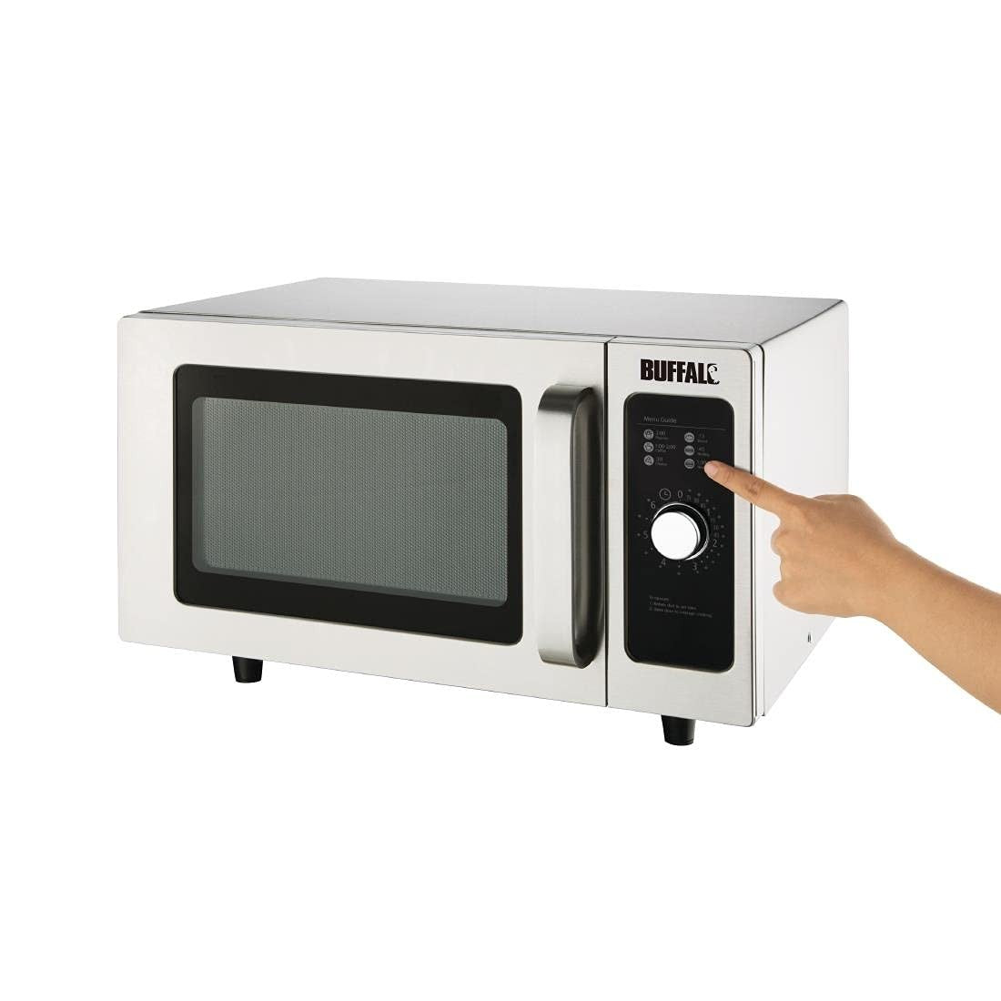 25L Commercial Microwave 1000W Stainless Steel Manual Dial