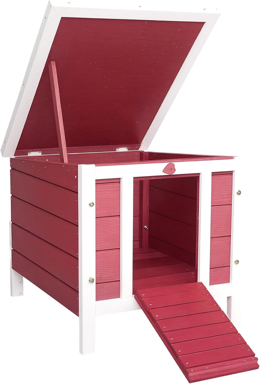 Outdoor Rabbit Hutch Small Guinea Pig House Openable Roof Wooden Cage