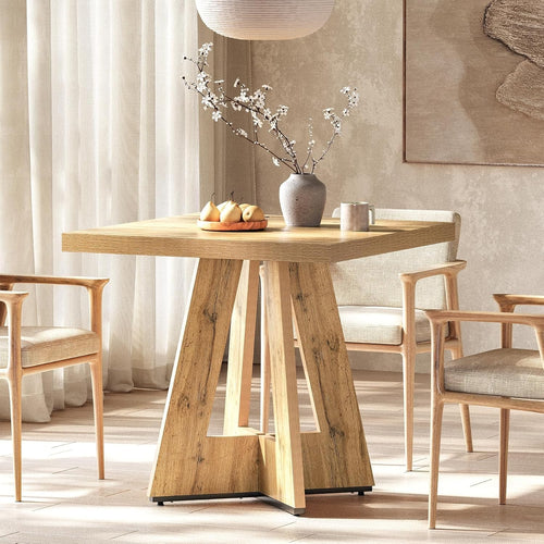 Rustic Farmhouse Square Dining Table 2-4 Seater Pedestal Wood Kitchen