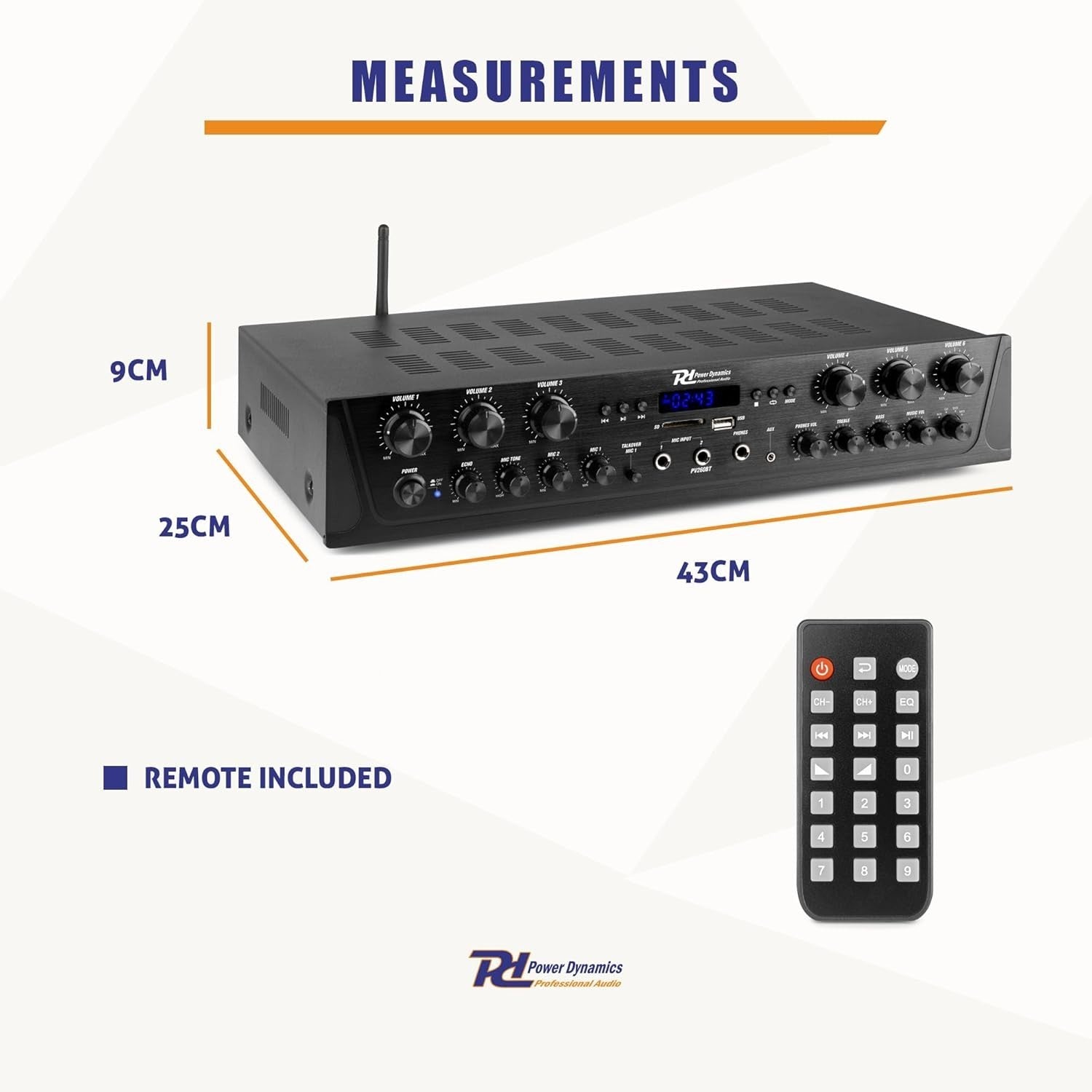 6-Zone HiFi Stereo Amplifier | Bluetooth 4.2 USB FM Optical AUX | 6x100W