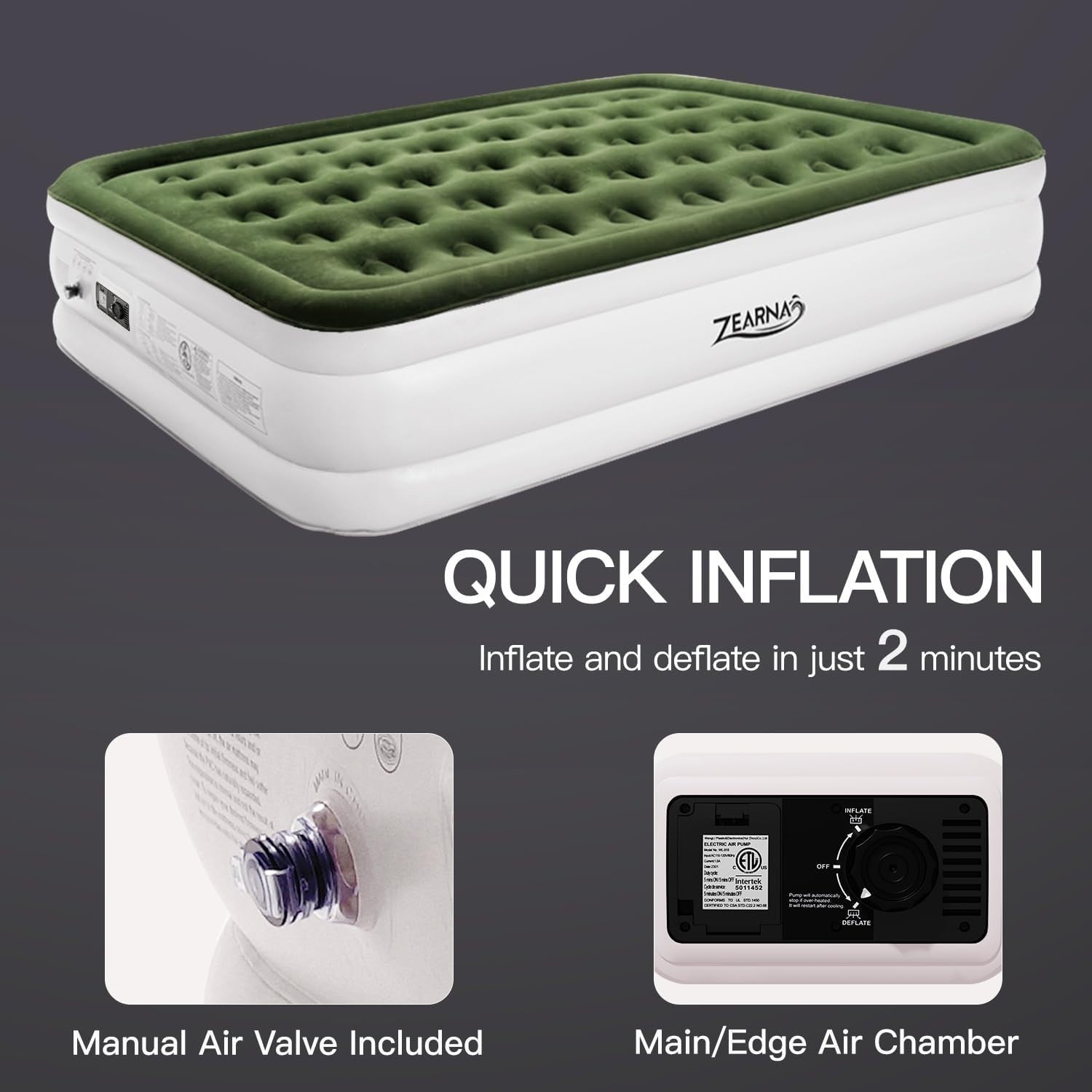 King/Double Inflatable Air Mattress with Pump – Quick Guest & Travel Bed