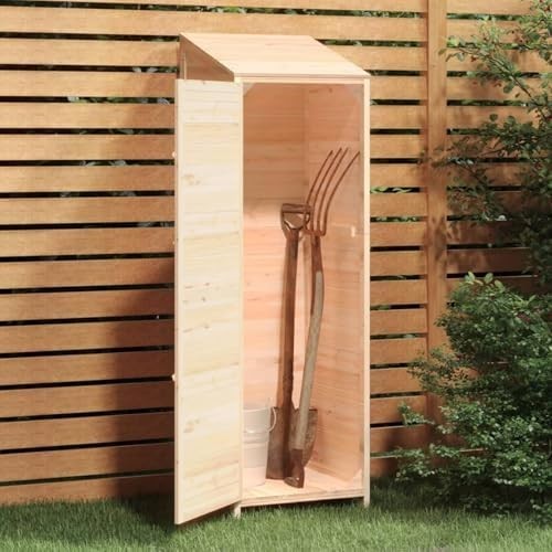 Wooden Garden Shed Outdoor Storage 55x52x174.5cm Weatherproof Solid Fir Wood