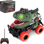 Dinosaur RC Car for Kids 3–8, Remote Control Monster Truck Toy w/ LED Lights
