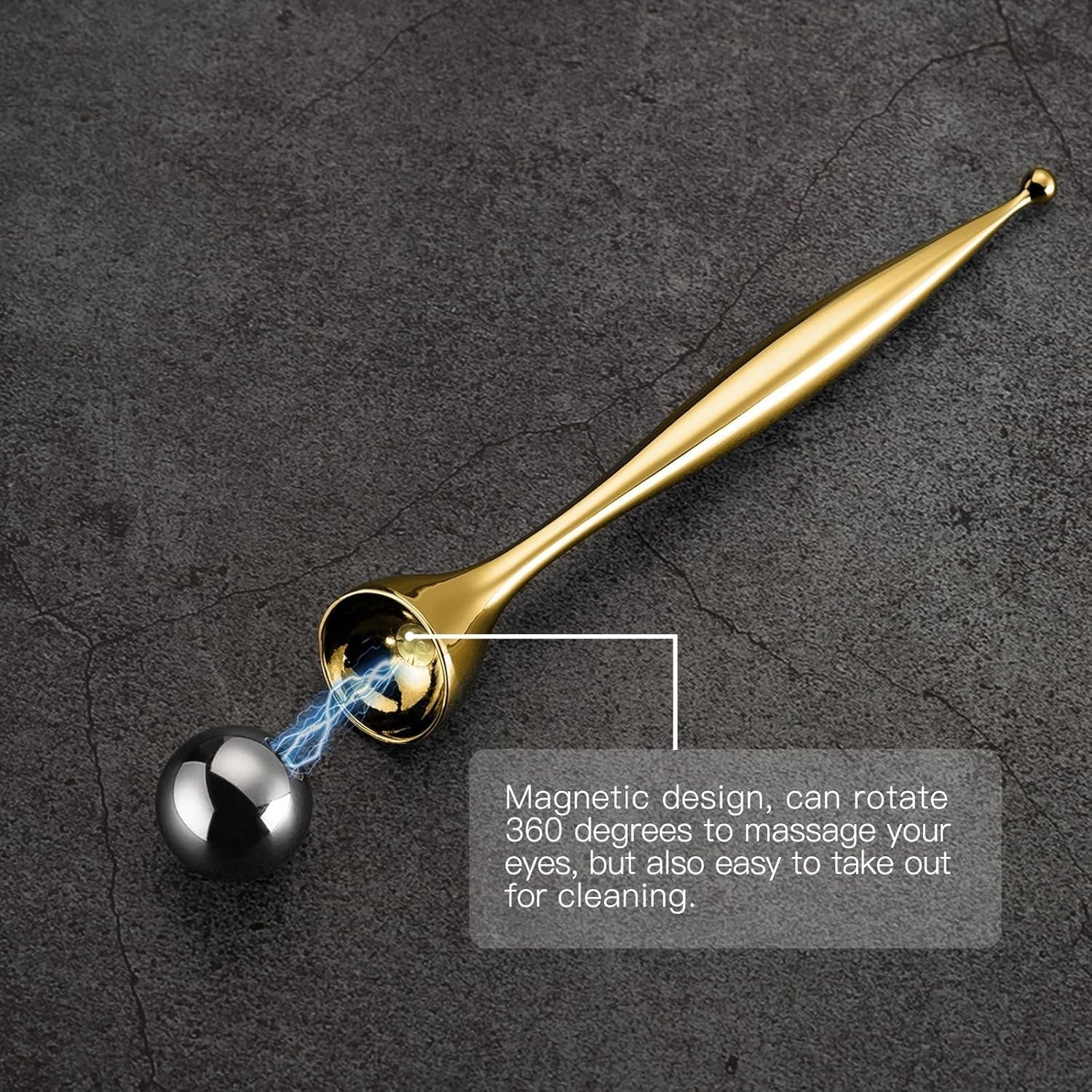 Metal Eye Cream Roller Wand Face Massager Puffiness