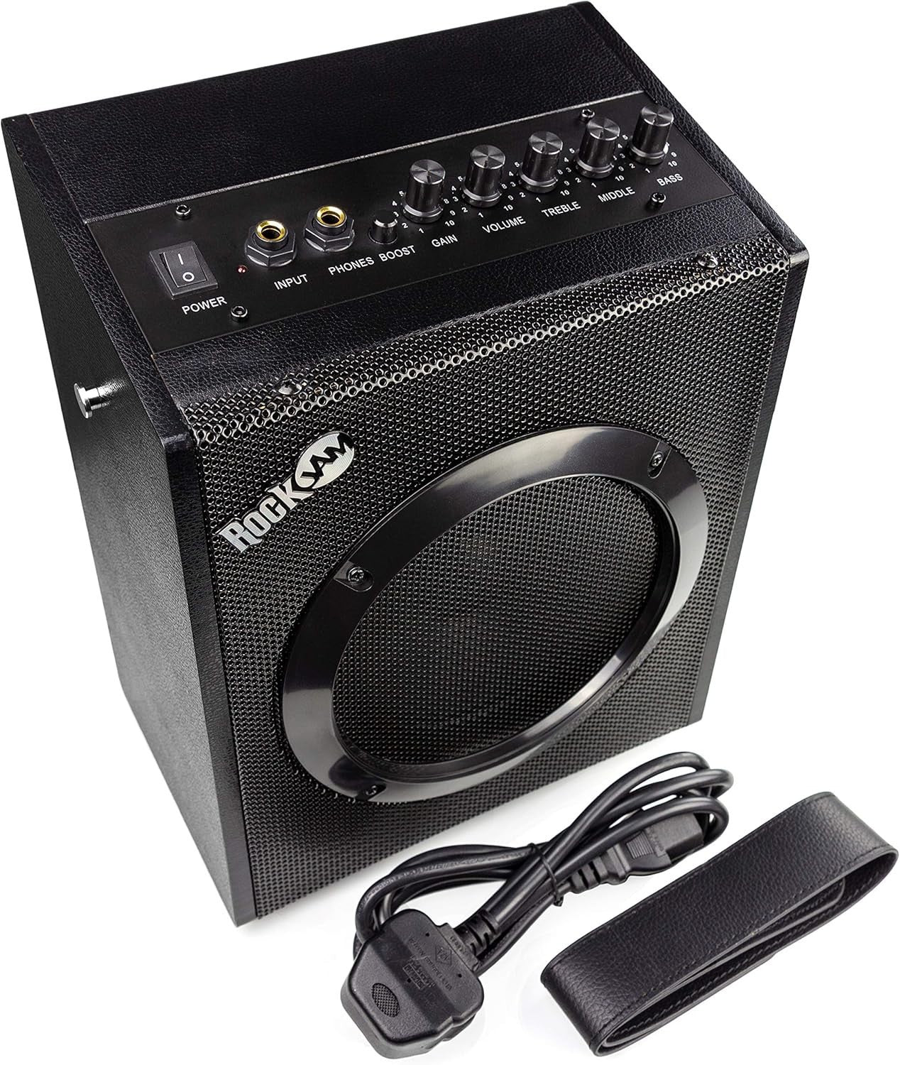 20W Electric Guitar Amp Overdrive Gain 3-Band EQ Headphone Output
