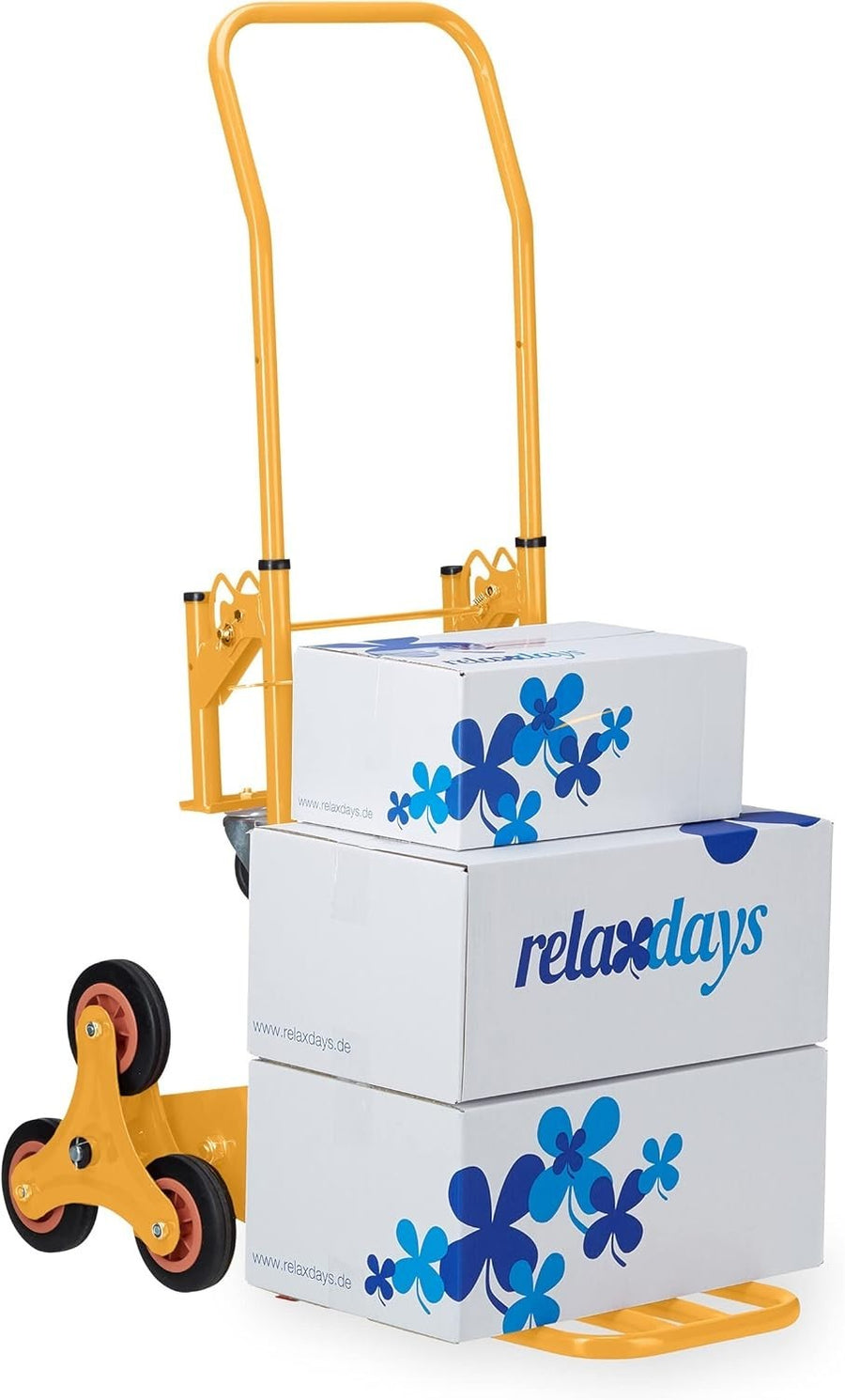 Stair Climbing Hand Truck 150kg Folding Sack Trolley 6 Wheel Steel Cart