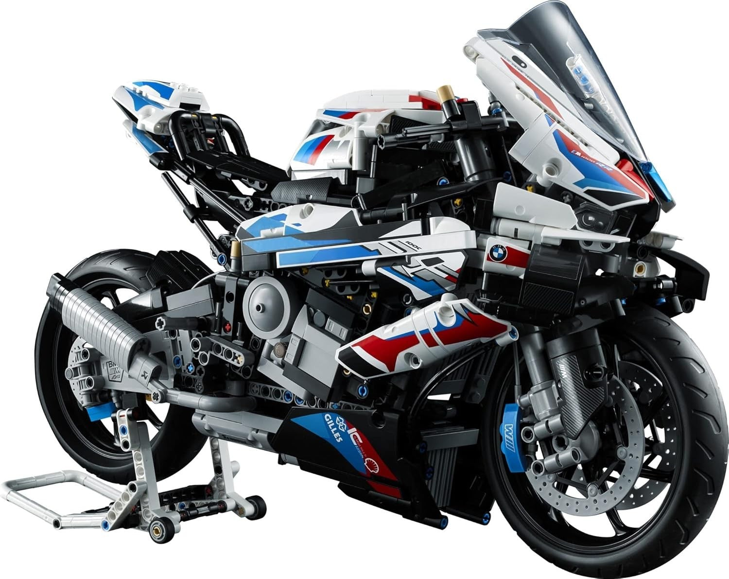Precision Motorbike Model Kit with Display Stand, Realistic Features & Racing De