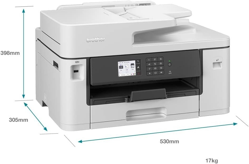 A3 Colour Inkjet Printer 4-in-1 Wi-Fi USB Auto-Duplex Black/White