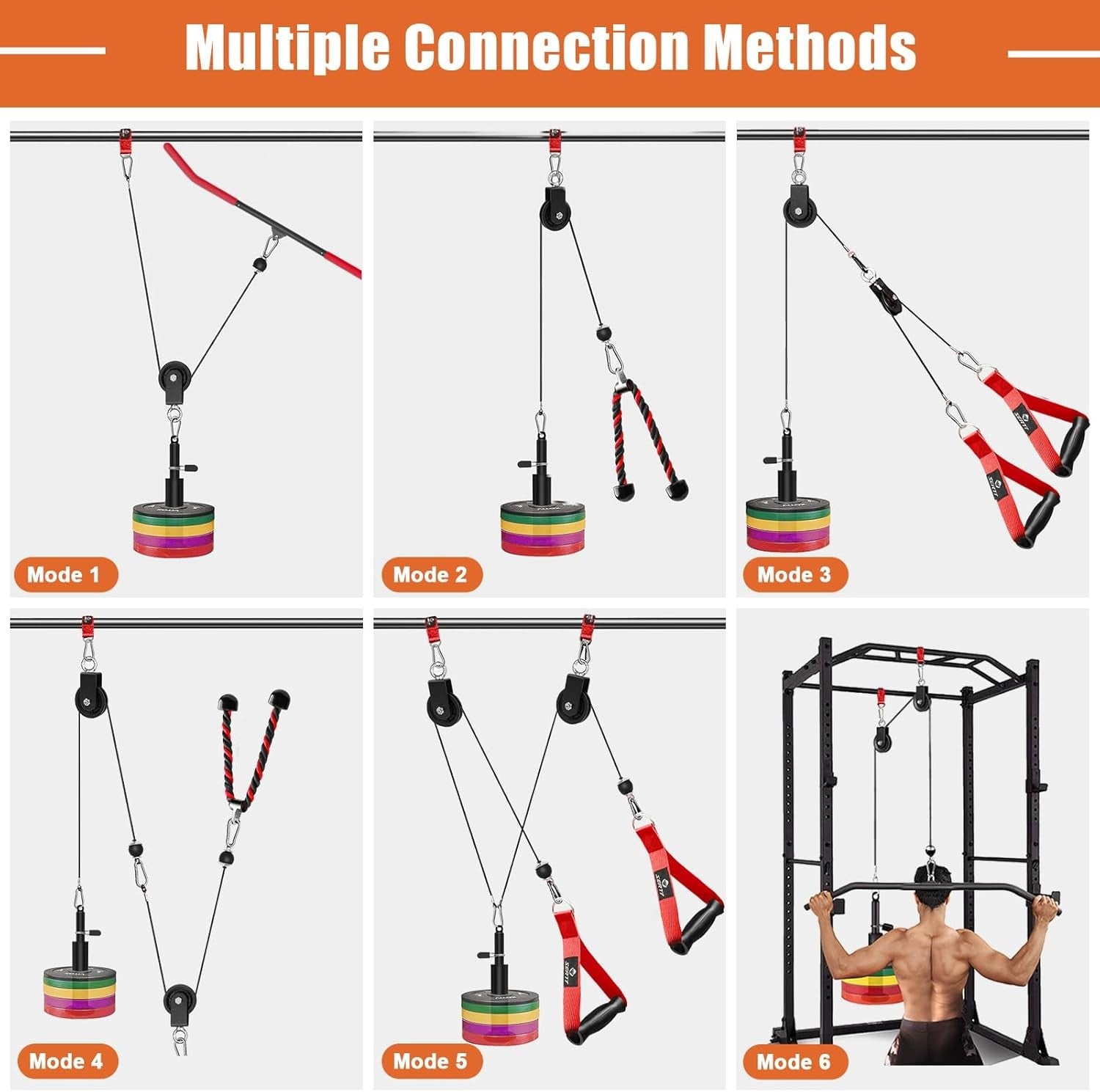 Cable Pulley System Gym LAT Pulldown Tricep Bicep Trainer