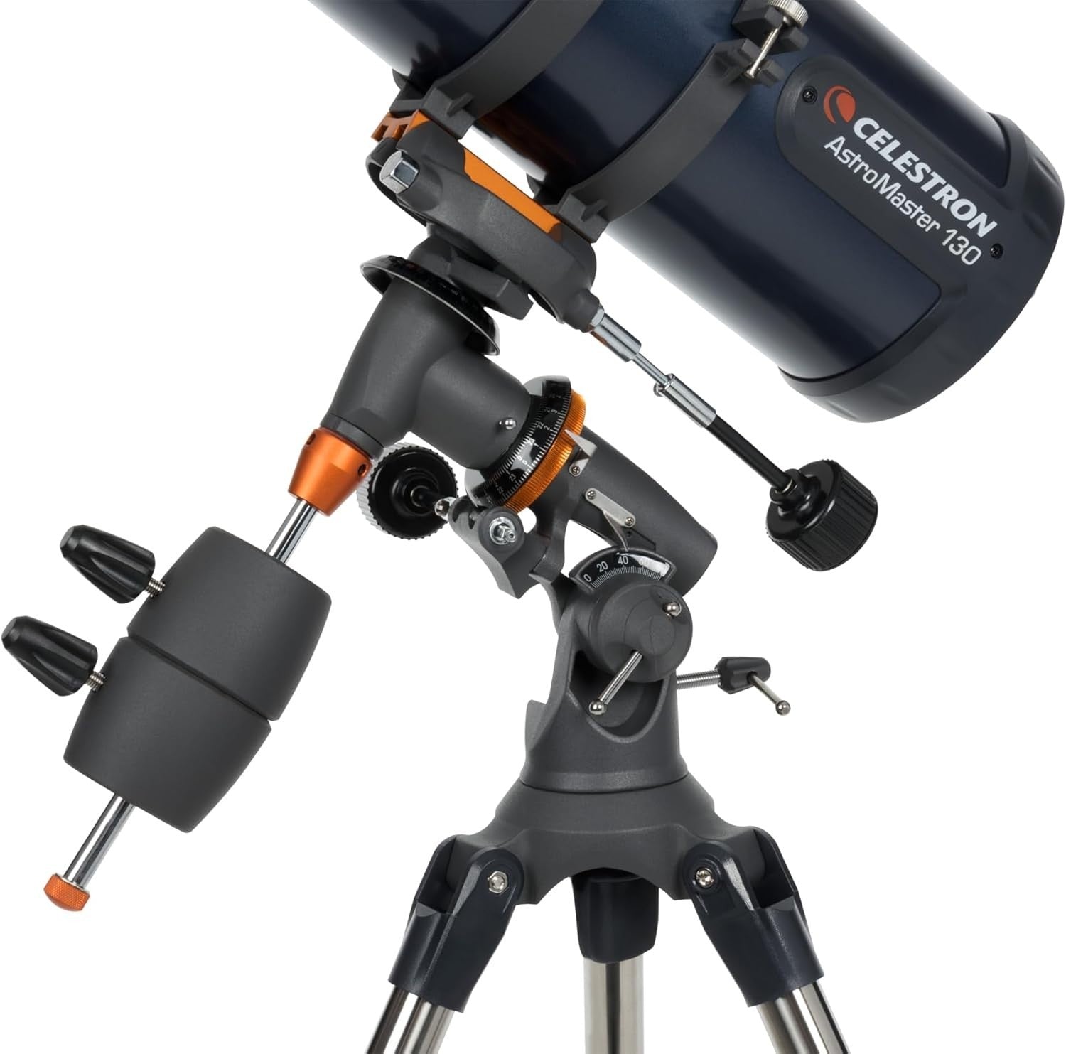 130mm Reflector Telescope with Motor Drive, Eyepieces & Tripod, Grey
