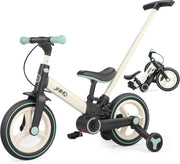 6 in 1 Toddler Bike Balance Pedal Bike Foldable Training Wheels Mint