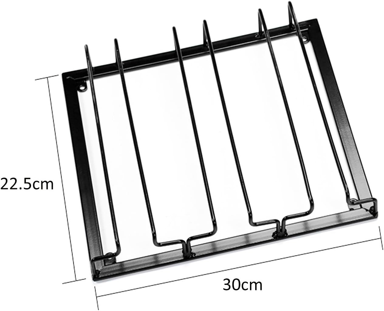 Under Cabinet Wine Glass Rack Hanging Holder 2 Pack 3 Slot Metal Stemware