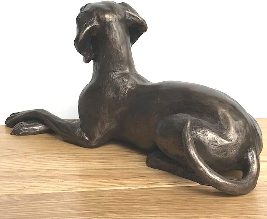 Cold Cast Bronze Dog Ornament • Heavyweight Weimaraner Figurine 23.5cm • Decor