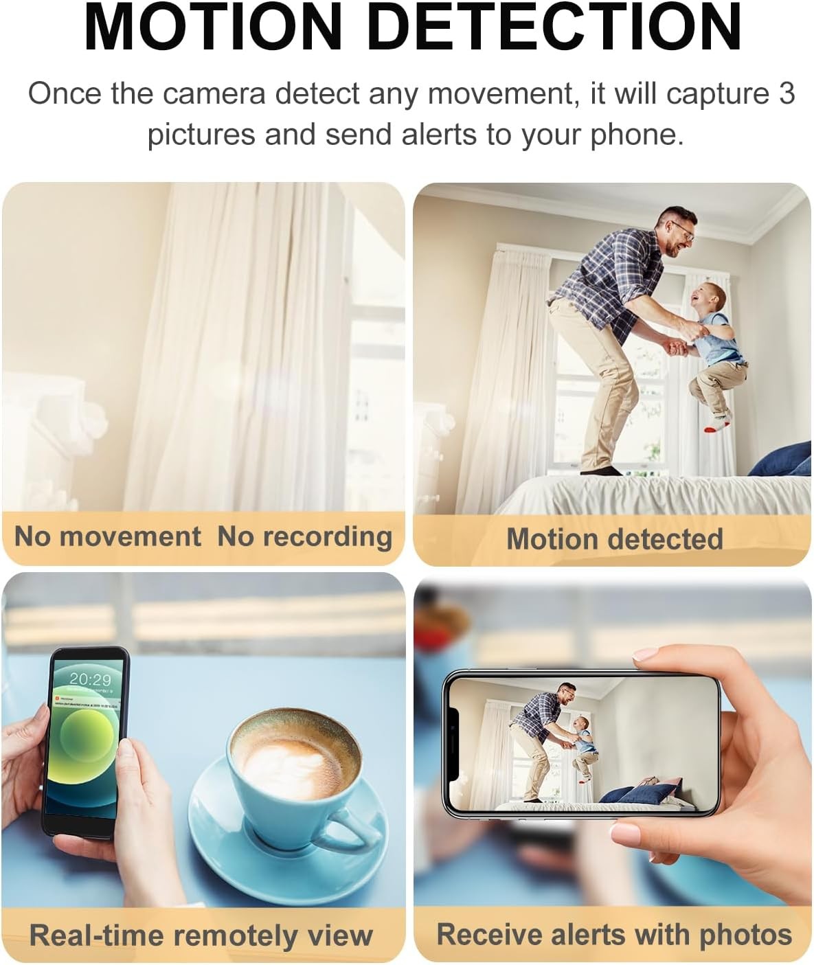 Hidden Clock WiFi 1080P  Alarm Motion Detection Night Vision