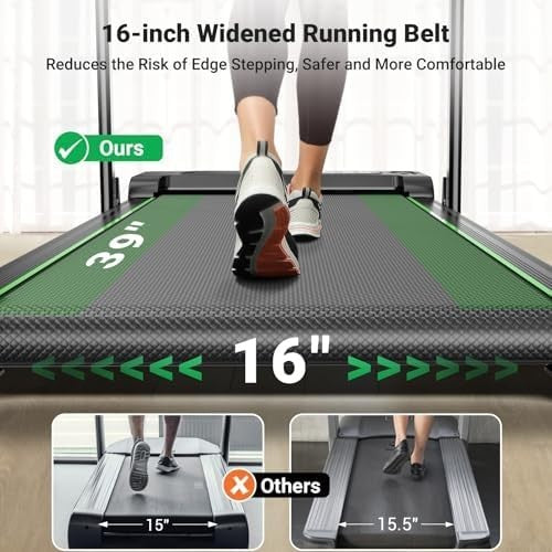 Foldable Treadmill 1-12KM/H Under Desk Walking Pad LED Remote Home Gym