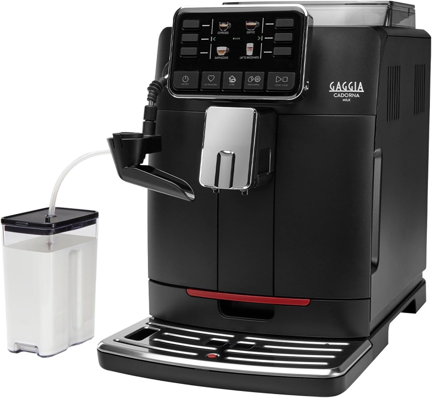 Automatic Bean-to-Cup Coffee Machine with Milk System 10 Drinks 1400W Black