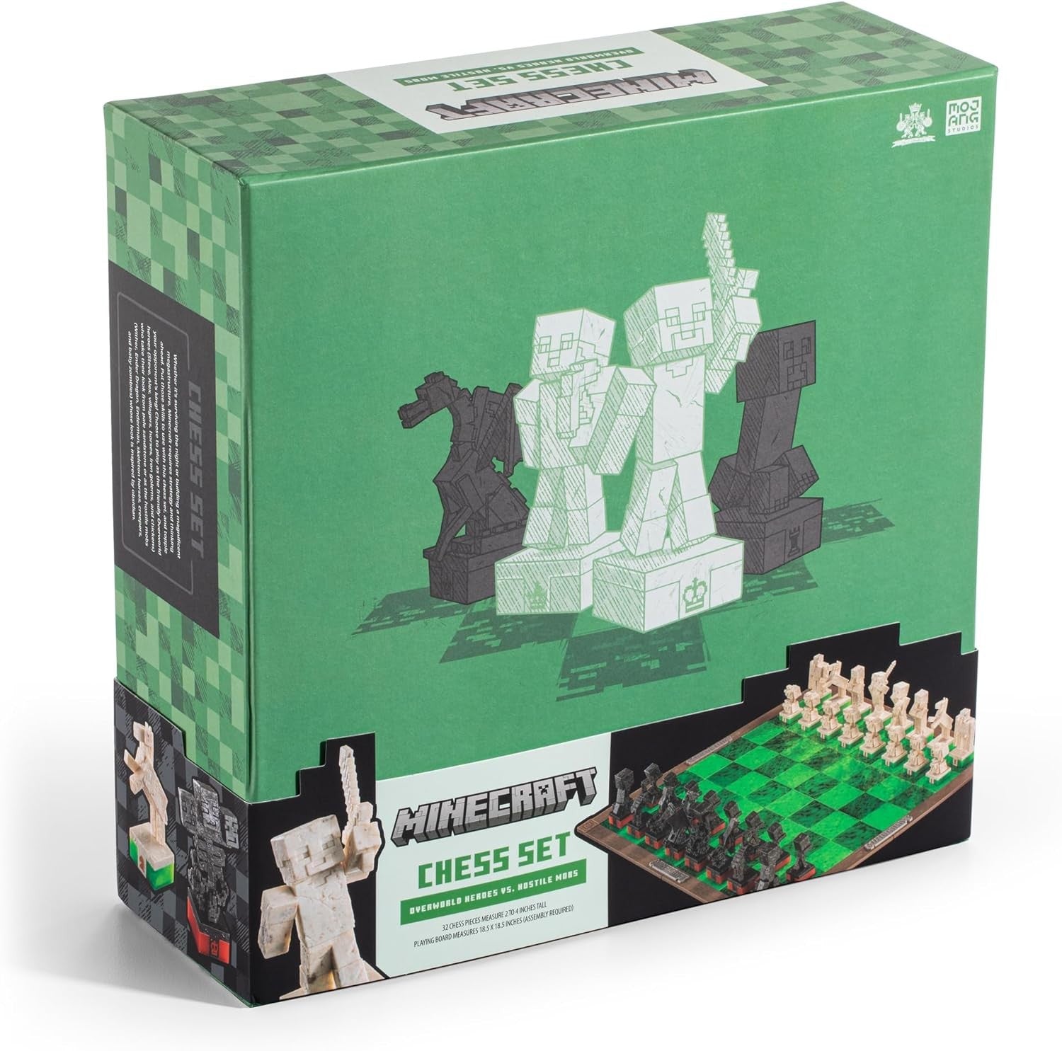 Minecraft Chess Set 18" Game Board Kids & Adults Fantasy Strategy Pieces