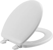 White Toddler Toilet Seat Top-Tite Enameled Wood Closed Front