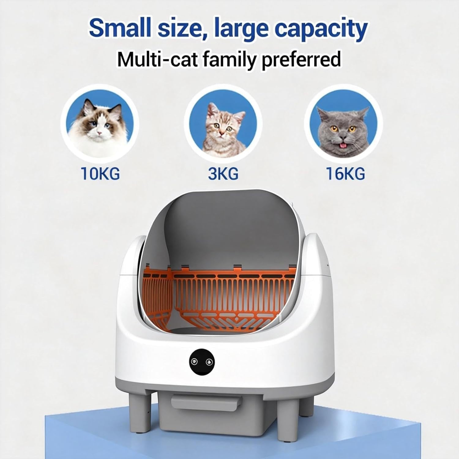 Self Cleaning Cat Litter Box APP Control Open Top 9L Multi Cat XL