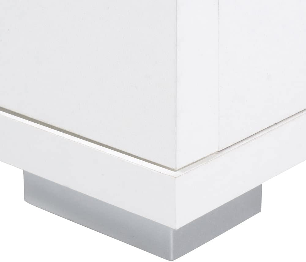 Modern White Sideboard Cabinet 2 Doors Adjustable Shelf Storage Unit Office