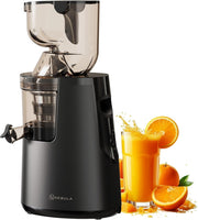 Cold Press Slow Juicer 80mm Whole Fruit Self Feeding 150W Quiet Black