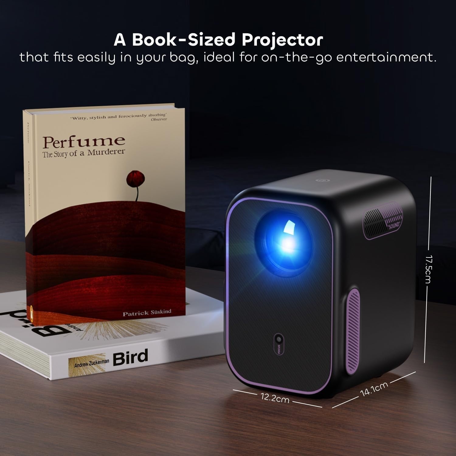 1080P Smart Mini Projector Google TV WiFi Bluetooth 4K Dolby Audio