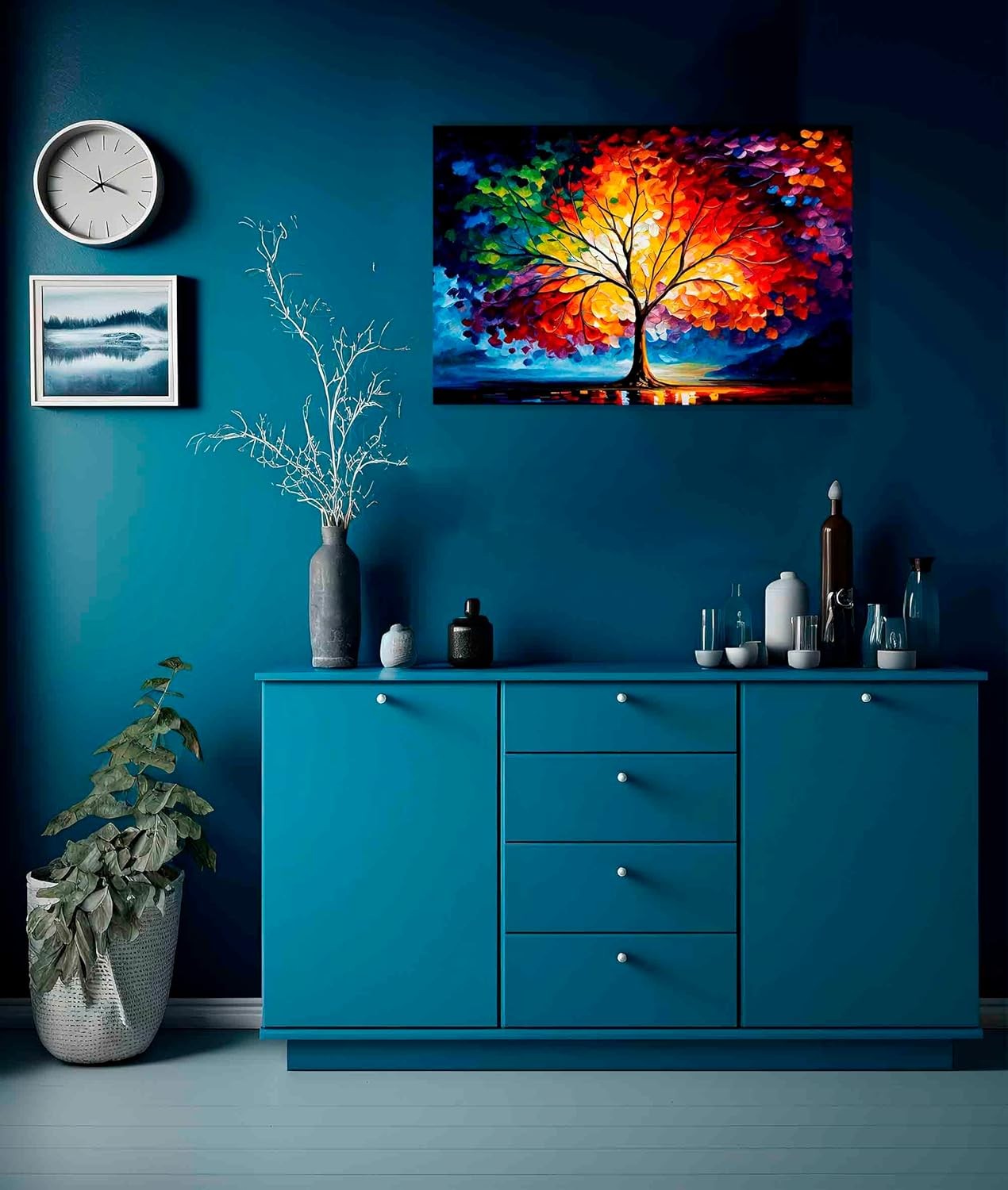 Tree of Life Canvas Wall Art 76x50cm Colourful Abstract