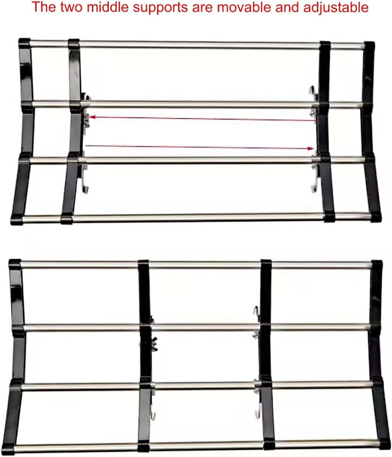 Adjustable Oil Heater Clothes Drying Rack 50cm White Indoor Laundry