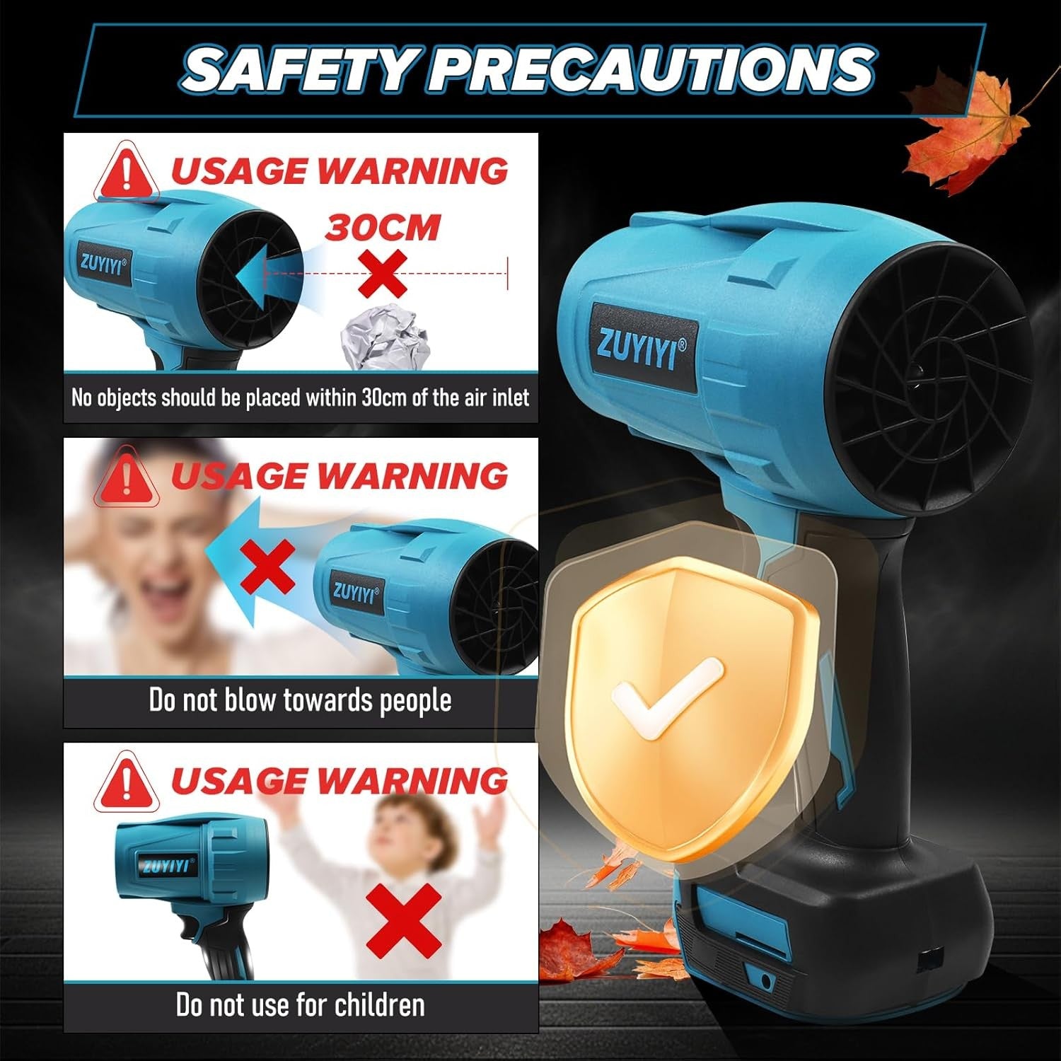 Mini Cordless Air Blower 240MPH Turbo Fan 18V Handheld Dust Cleaner