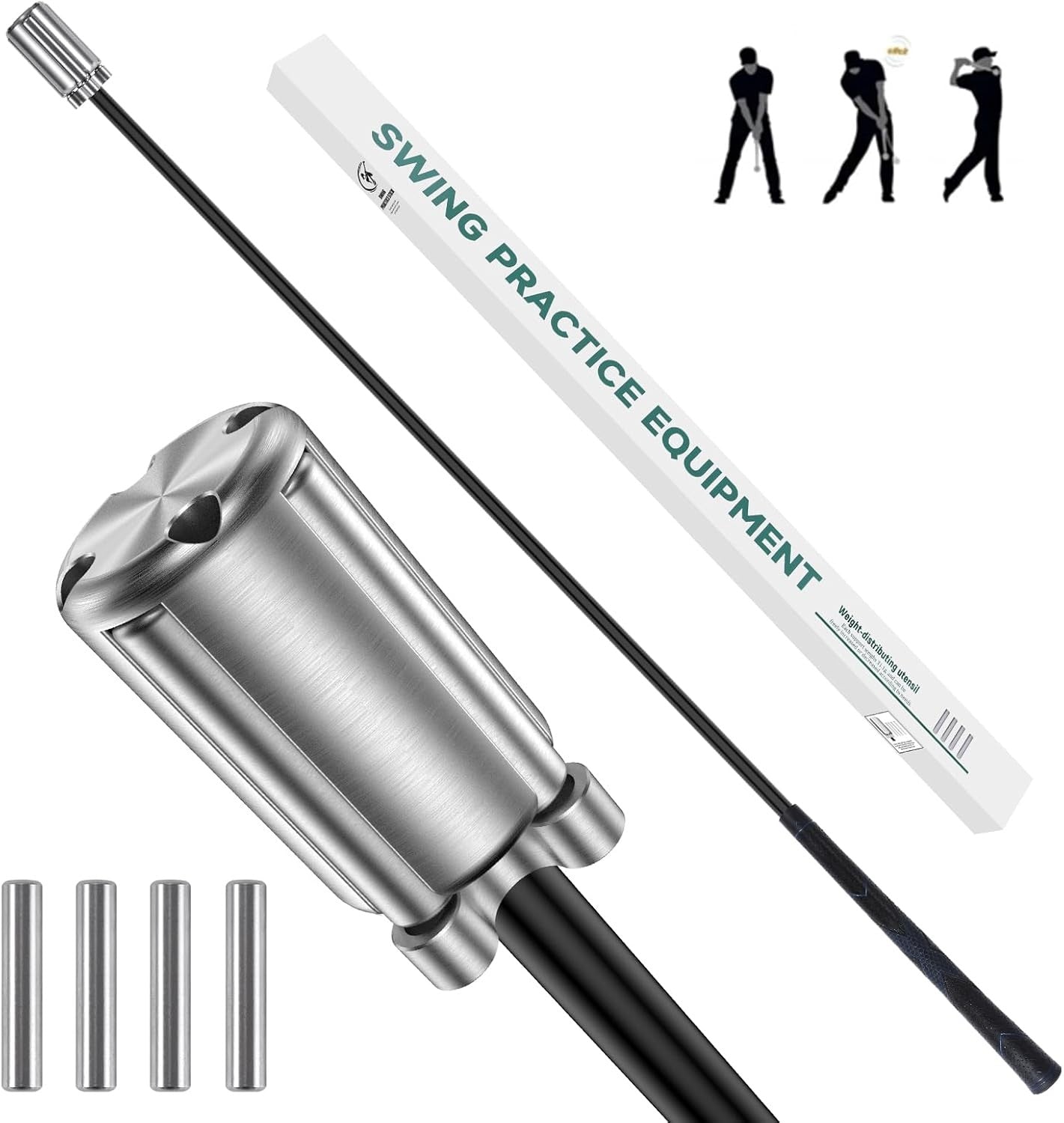 Weighted Golf Swing Trainer Stick Adjustable Speed Warm Up Aid