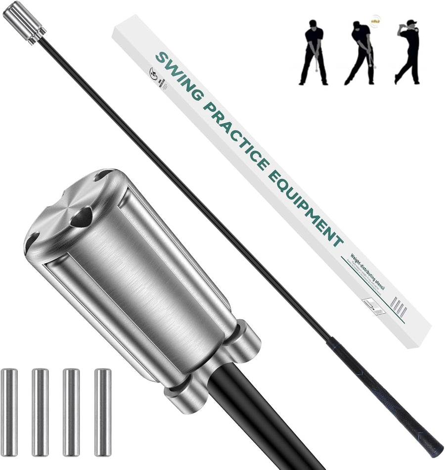 Weighted Golf Swing Trainer Stick Adjustable Speed Warm Up Aid