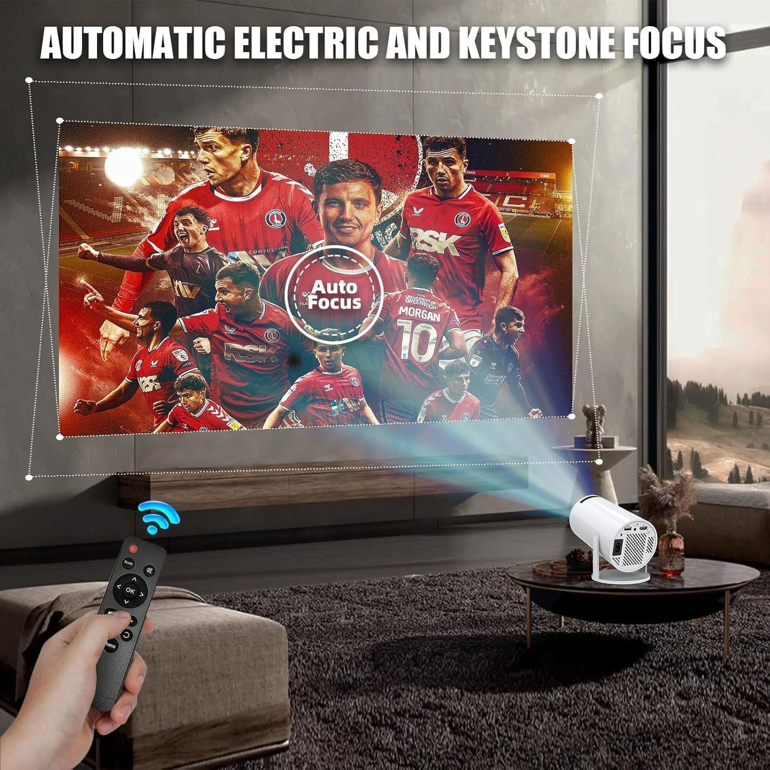 Smart Android 13 Mini Projector 4K Support WiFi 6 Bluetooth 1080P