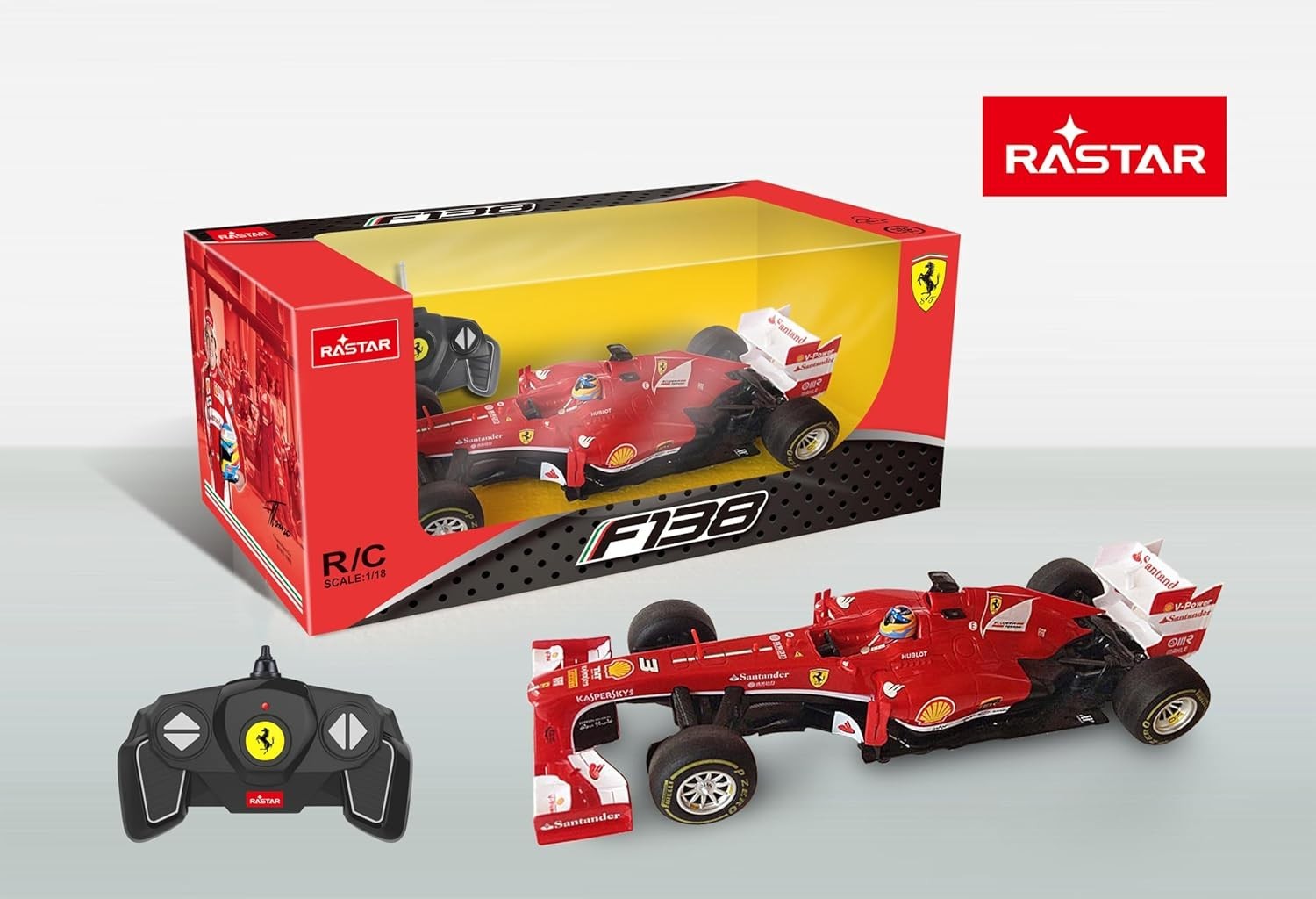 F138 F1 RC Car 1:18 Scale – Official Licensed Racing Toy, 2.4GHz Remote Control