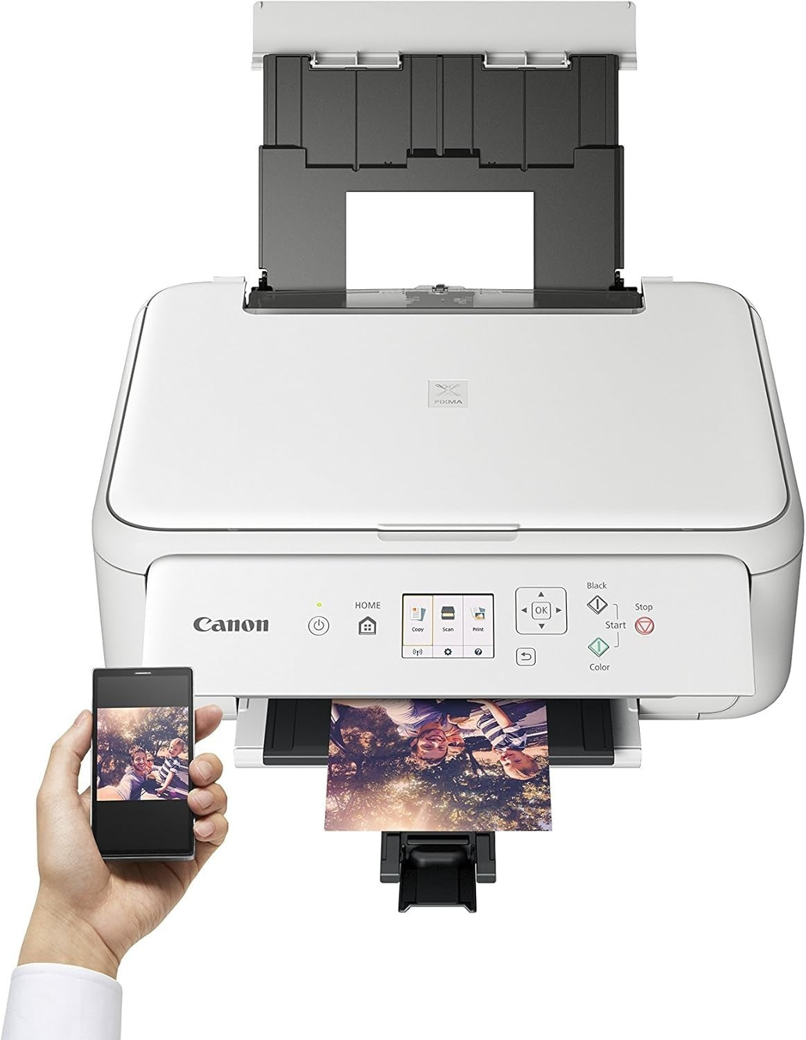 Wireless 3-in-1 Colour Printer A4 Duplex LCD Screen White