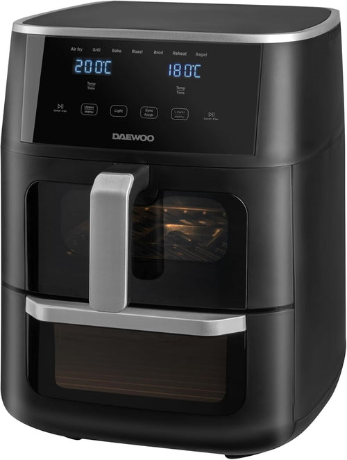 Dual Air Fryer 11L | 6L+5L Sync Finish Digital 8 Presets Healthy Family Cooker