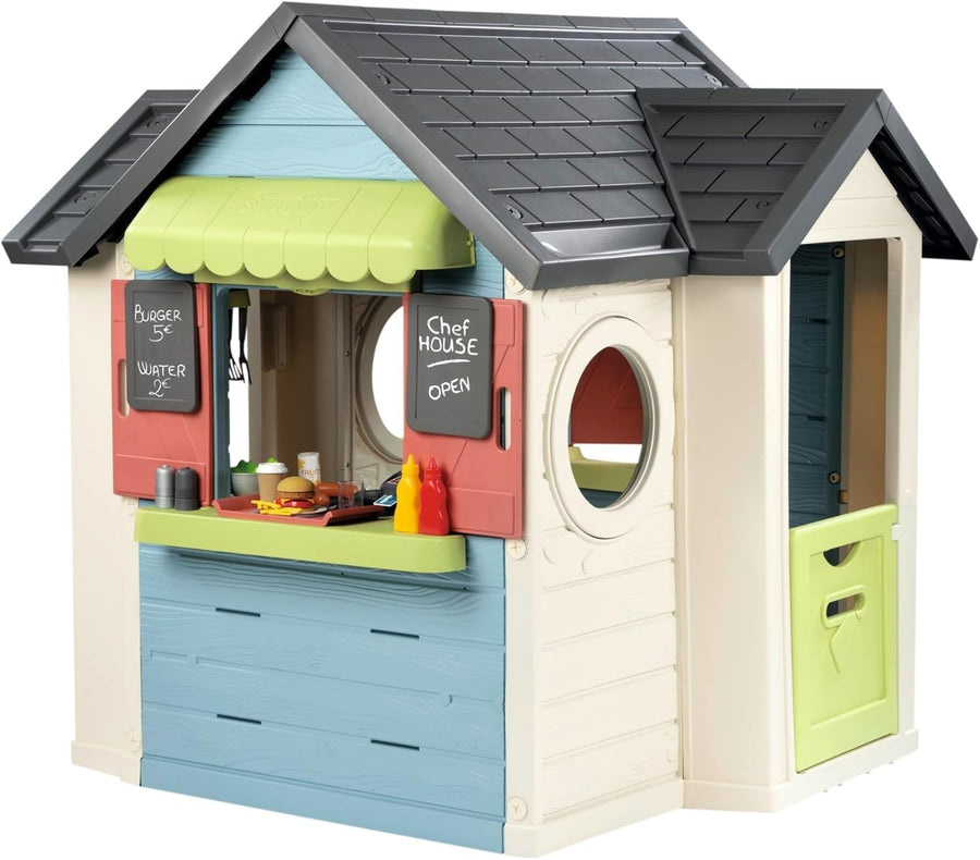 Kids Chef Playhouse with Kitchen Market Stall Indoor Outdoor 1.3m
