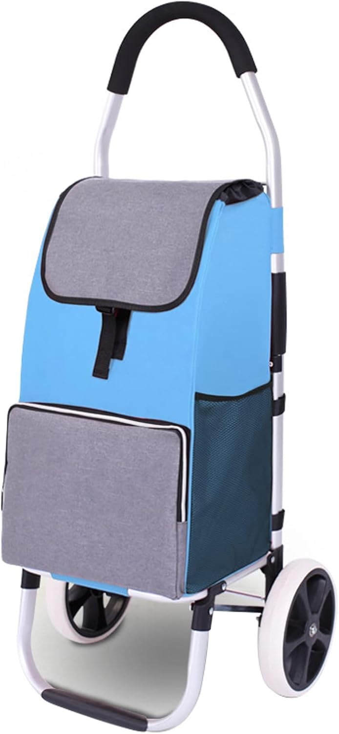 Foldable Stair Climbing Grocery Cart Lightweight Large Capacity Trolley 50kg