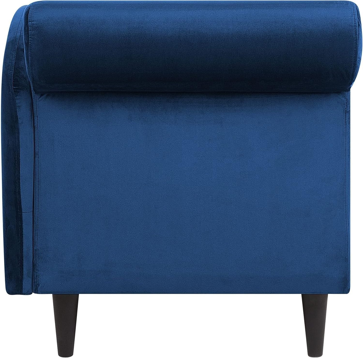 Navy Blue Velvet Left Hand Chaise Lounge with Storage | 3-Seater, Elegant